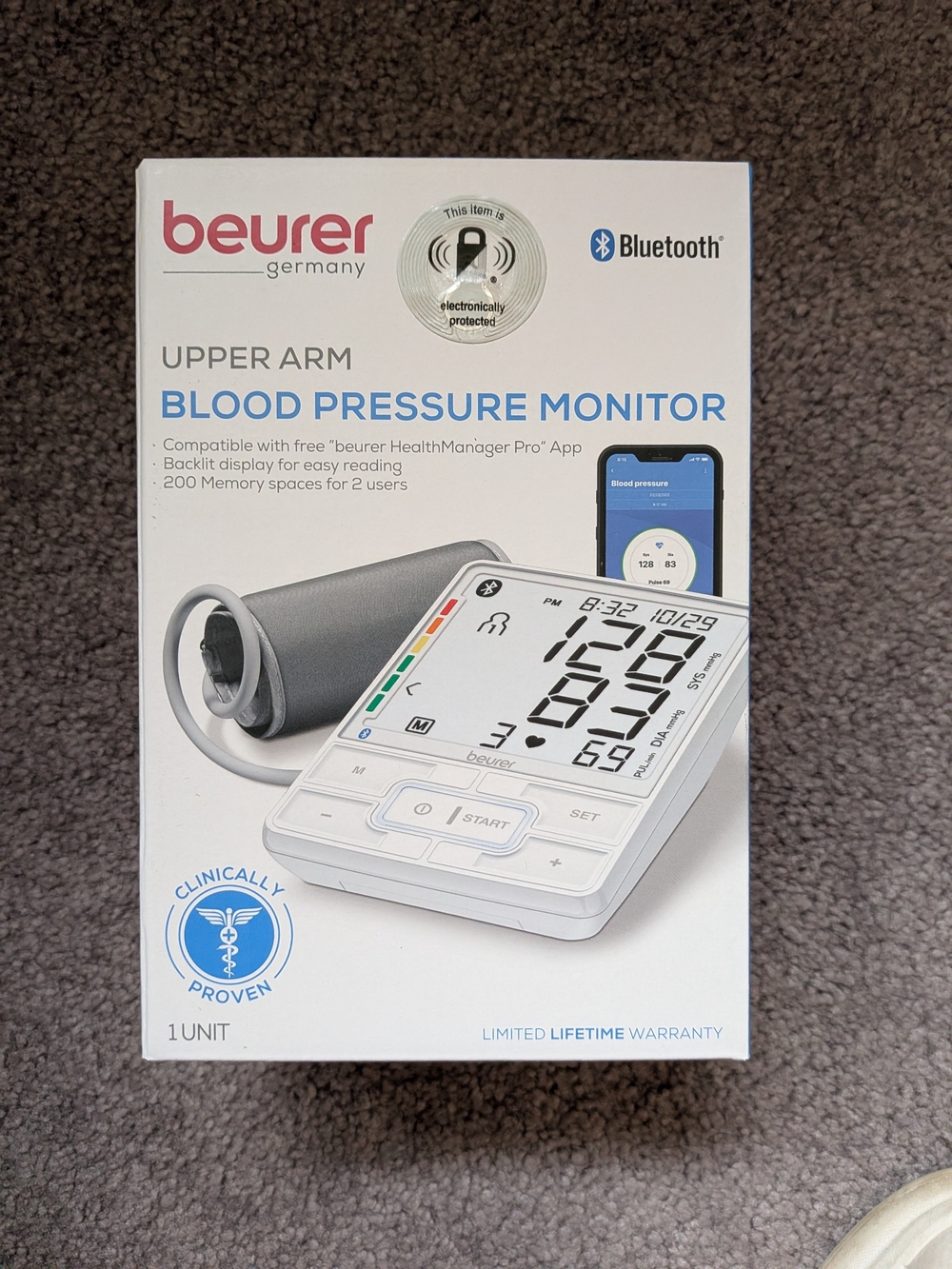 Beurer Upper Arm Blood Pressure Monitor - White (Bluetooth)